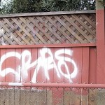 Graffiti on 880 Pedestrian Bridge (Peterman to Eldridge), Hayward, California